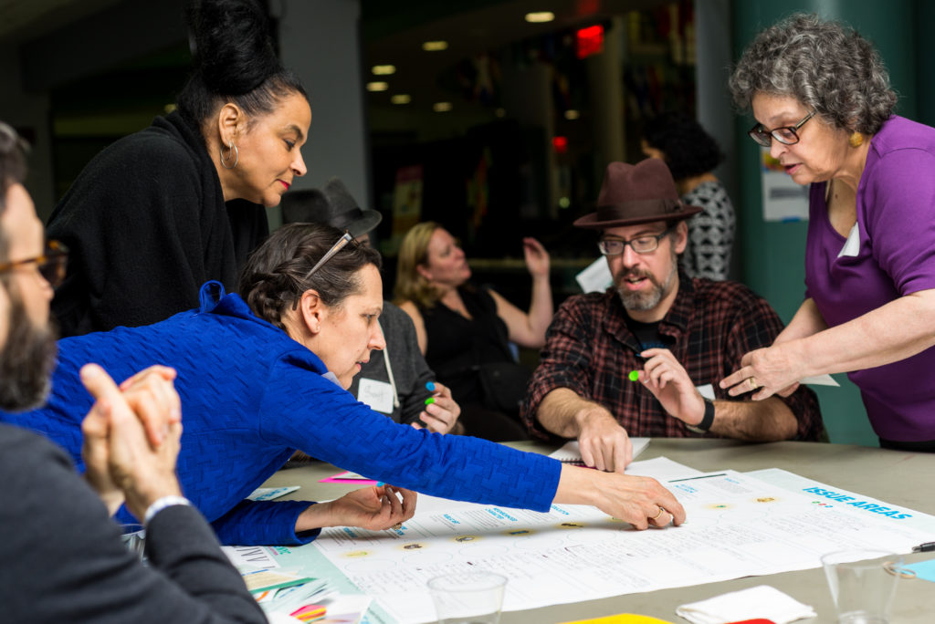 Participants in a CreateNYC Community Engagement Session